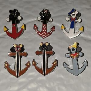 Disney Cruise Line Mystery Anchor Pin Full Set 6 DCL PWP